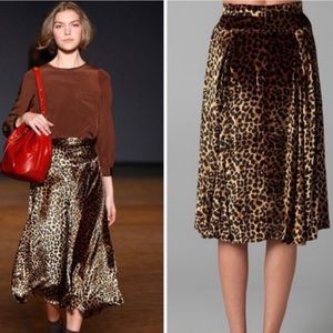 Marc by Marc Jacobs Velvet Leopard Sphinx Midi-Skirt